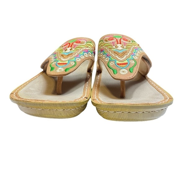Alegria Vanessa Chrysalis Cognac Boho Embroidered Sandals - Alegria Sz 39 = US 9 - Picture 6 of 16